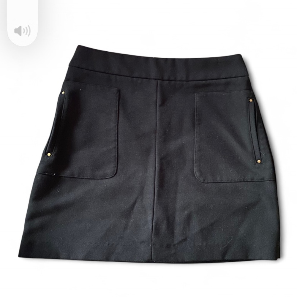 H&M Black Pencil Skirt with Gold Zipper